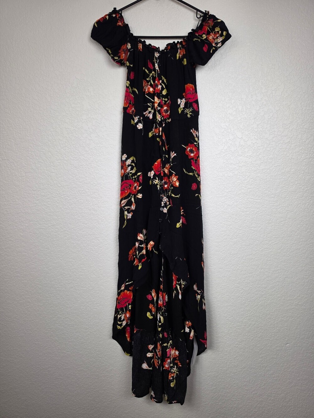 Anthropologie Band of Gypsies Floral Off Shoulder Maxi Dress